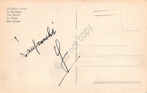 Cartolina Venezia Lido la spiaggia stabilimenti balneari