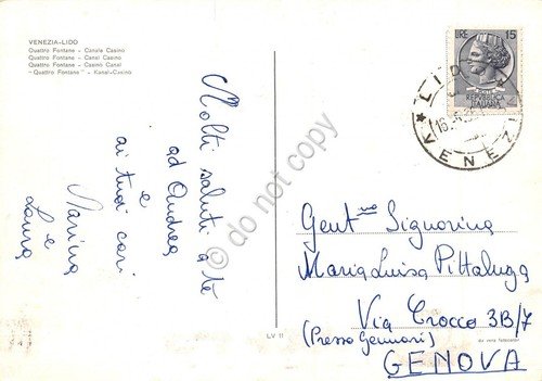 Cartolina Venezia Lido Quattro Fontane Canale Casinò e panorama parziale … | Immagine Gallery 2