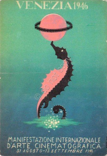 Cartolina Venezia Manifestazione Internaz. Arte Cinematografica 1946 illustrata