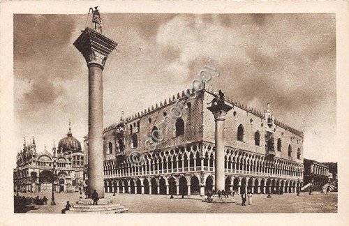 Cartolina Venezia Palazzo Ducale Basilica S. Marco Animata | Immagine principale
