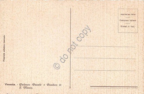 Cartolina Venezia Palazzo Ducale Basilica S. Marco Animata | Immagine Gallery 2
