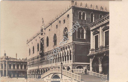 Cartolina Venezia Palazzo Ducale Ponte della Paglia anni '10 | Immagine principale