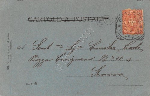 Cartolina Venezia Palazzo Ducale primi '900 azzurrata | Immagine Gallery 2