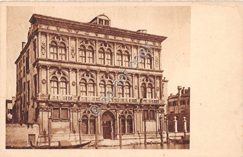 Cartolina Venezia Palazzo Vendramin gondola