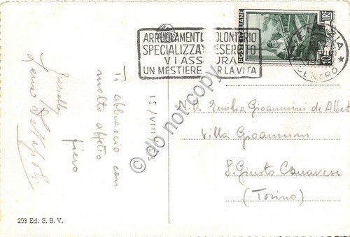 Cartolina Venezia Panorama dalla laguna barche a vela 1953 | Immagine Gallery 2