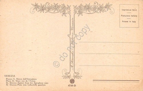 Cartolina Venezia Piazza S. Marco da aeroplano illustrata Ed Scrocchi …