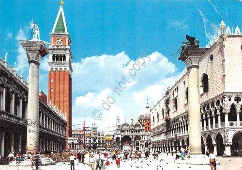 Cartolina Venezia Piazza S. Marco timbro a targhetta Più latte … | Immagine Gallery 2
