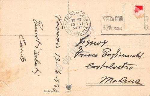 Cartolina Venezia Piazza san Marco e Campanile illustrata 1934 | Immagine Gallery 2