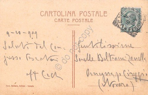 Cartolina Venezia Piazza San Marco illustrata 1909