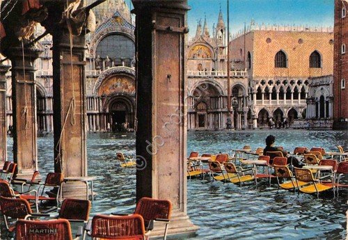 Cartolina Venezia Piazzetta San Marco con alta marea anni '70 | Immagine principale