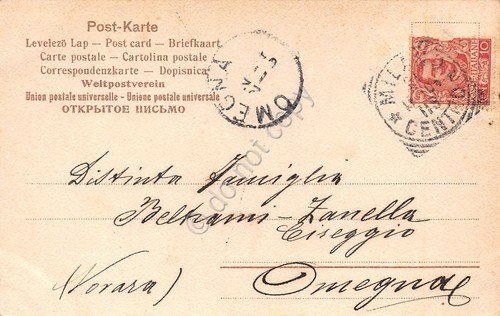 Cartolina Venezia Piazzetta san Marco illustrata Trevisan animata 1904