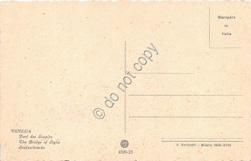 Cartolina Venezia Ponte dei Sospiri barca da trasporto | Immagine Gallery 2