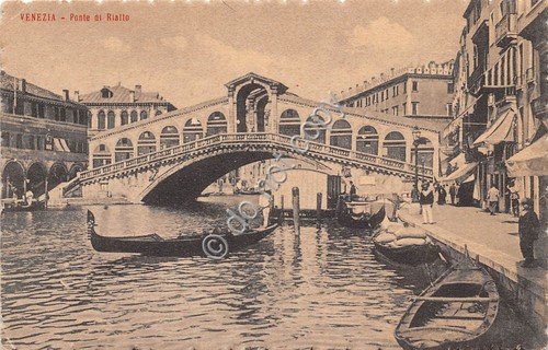 Cartolina Venezia Ponte di Rialto Gondola animata | Immagine principale