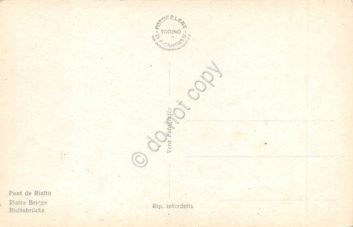 Cartolina Venezia Ponte Rialto Fotocelere