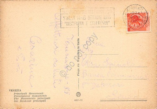 Cartolina Venezia vedute 1955 | Immagine Gallery 2