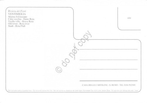 Cartolina Ventimiglia Marina S.Giuseppe Fiume Roia (Imperia) | Immagine Gallery 2