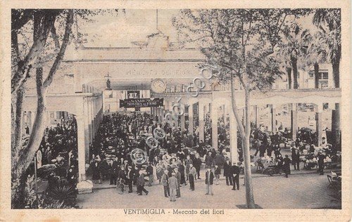 Cartolina Ventimiglia Mercato dei Fiori animata 1948 | Immagine principale