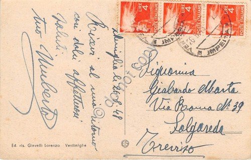 Cartolina Ventimiglia Mercato dei Fiori animata 1948 | Immagine Gallery 2