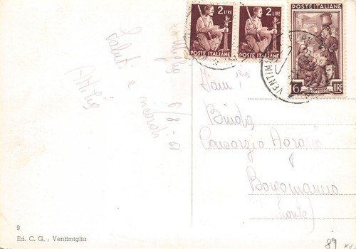 Cartolina Ventimiglia Panorama 1951 | Immagine Gallery 2