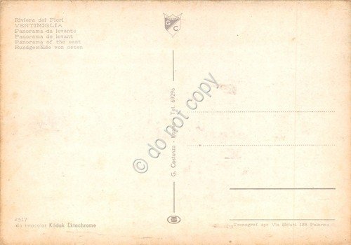 Cartolina Ventimiglia panorama da Levante (Imperia) | Immagine Gallery 2