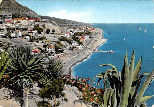 Cartolina Ventimiglia panorama da ponente timbro a targhetta Ventimiglia 1960 | Immagine Gallery 2