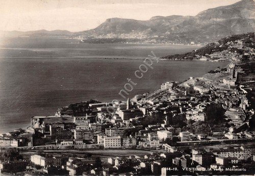 Cartolina Ventimiglia panorama verso Montecarlo 1948 (Imperia) | Immagine principale