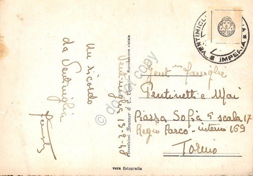 Cartolina Ventimiglia panorama verso Montecarlo 1948 (Imperia) | Immagine Gallery 2