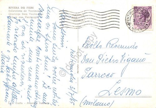 Cartolina Ventimiglia vedute 1965 (Imperia) | Immagine Gallery 2