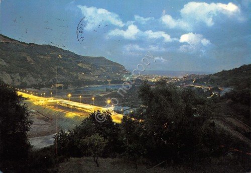 Cartolina Ventimigllia Notturno 1970 (Imperia)