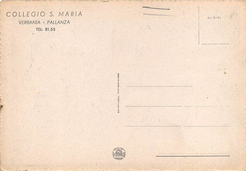 Cartolina Verbania Collegio S. Maria Facciata