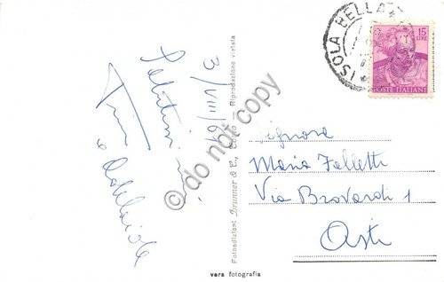 Cartolina Verbania Isola Bella Isola Madre verso Pallanza1961