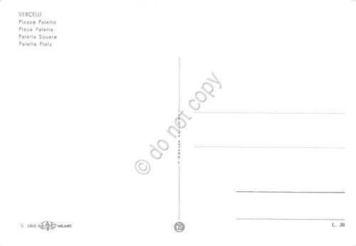 Cartolina Vercelli Piazza Paietta