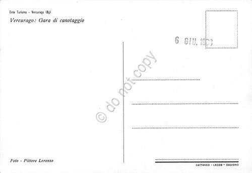 Cartolina Vercurago Gara di canottaggio