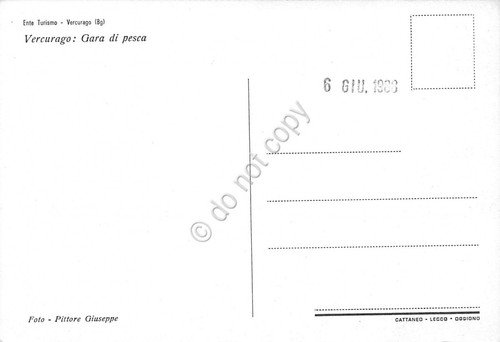 Cartolina Vercurago Gara di pesca