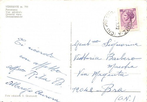Cartolina Vernante Panorama 1972 | Immagine Gallery 2