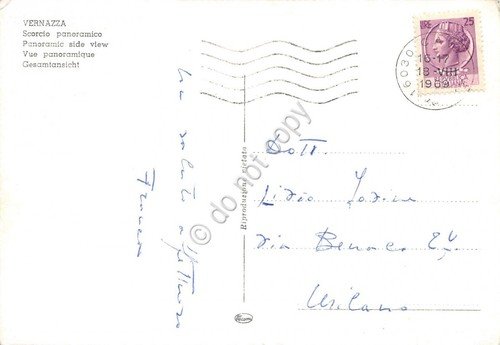 Cartolina Vernazza Panorama parziale 1969 (La Spezia) | Immagine Gallery 2