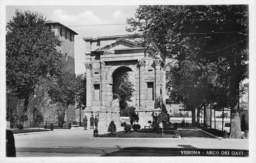 Cartolina Verona Arco dei Gavi animata