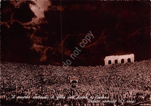 Cartolina Verona Arena la folla 1949 | Immagine principale
