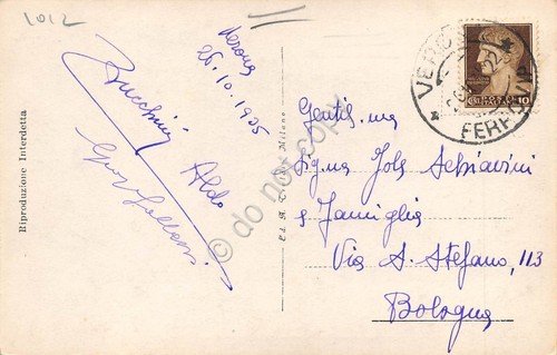 Cartolina Verona Corso Vittorio Emanuele Ristorante Chianti Silvestro 1935