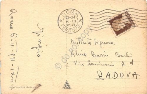 Cartolina Verona Motivo sull' Adige 1931