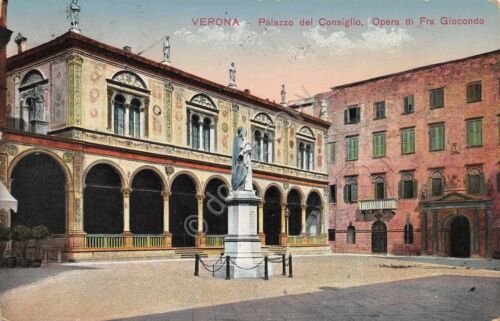 Cartolina Verona Palazzo del Consiglio Opera di Fra Giocondo illustrata …