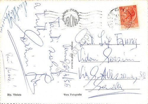 Cartolina Verona panorama 1956 | Immagine Gallery 2