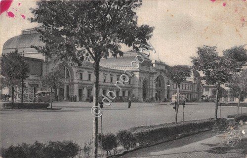 Cartolina Verona Stazione Porta Nuova animata bus anni '20 | Immagine principale