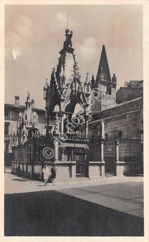 Cartolina Verona Tombe Scaligere 1938