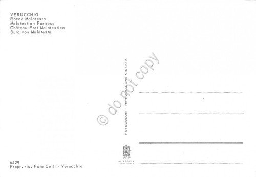 Cartolina Verrucchio Rocca Malatesta (Rimini)