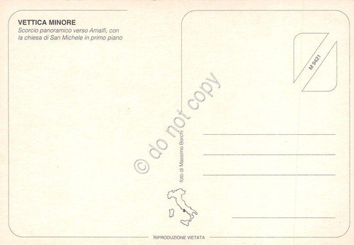 Cartolina Vettica Minore Panorama verso Amalfi Chiesa San Michele case … | Immagine Gallery 2