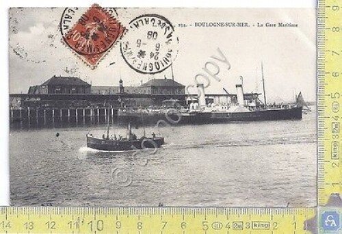 Cartolina VG Boulogne sur mer - Gare Maritime - Congo …