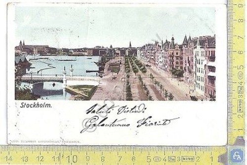 Cartolina VG Stockholm - Ponte - Italia - 1908