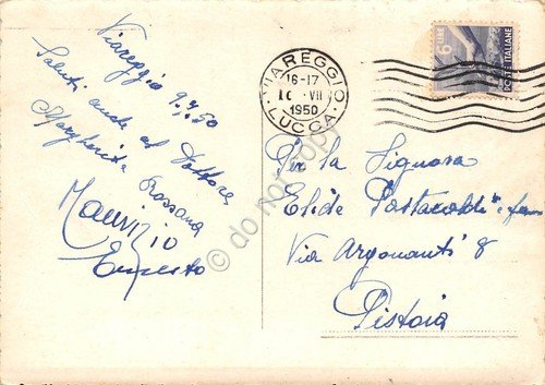 Cartolina Viareggio Bagni Piemonte Piscina 1950 | Immagine Gallery 2