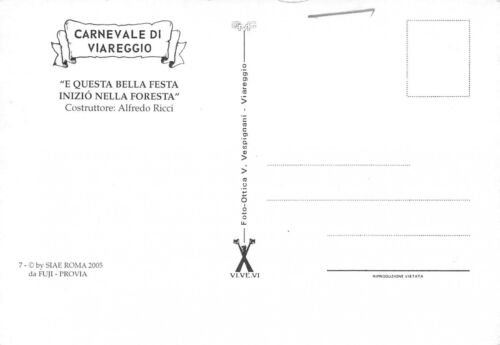 Cartolina Viareggio Carnevale e questa bella festa iniziò nella foresta …